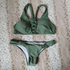 Zaful Swim - NWOT Zaful Olive Green Bikini L Zaful Swim - NWOT Zaful Olive Green Bikini L